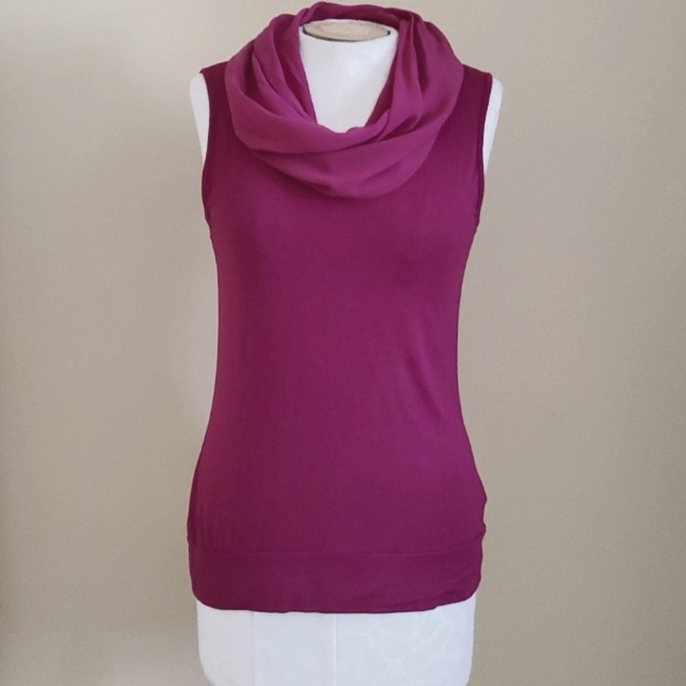 Cable & Gauge Sleeveless Cowl Neck Top